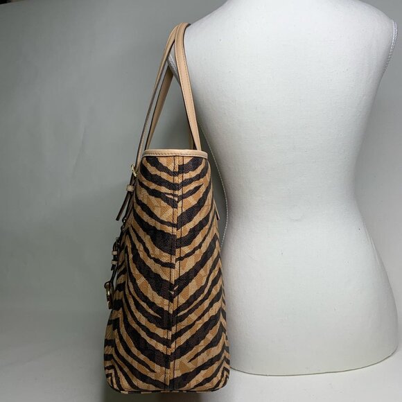 Large Michael Kors zebra-pattern tote - Picture 4 of 8